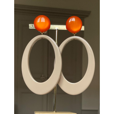 AZALEE Beige & orange - Francine BRAMLI Paris