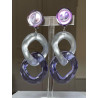 KARINE maillons violet/argenté - Francine BRAMLI Paris