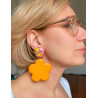 CAPUCINE Moutarde Cabochon multicolore - Francine BRAMLI Paris