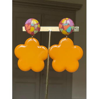 CAPUCINE Moutarde Cabochon multicolore - Francine BRAMLI Paris