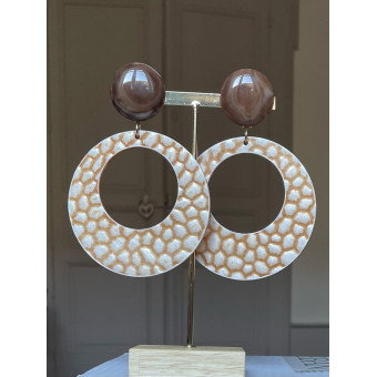 CLOE marron/ivoire - Francine BRAMLI Paris